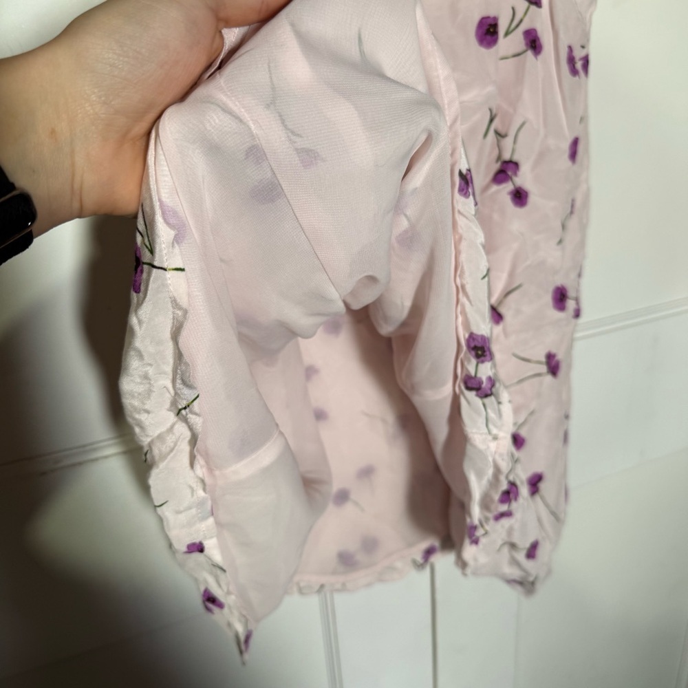ASTR The Label Ryder Floral Minidress Pink A-Line Size Large Flowers Purple - Picture 11 of 14